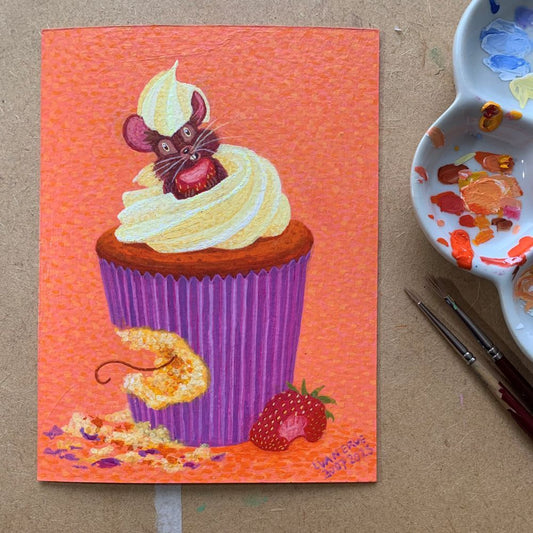 Linda van Erve - vrolijk illustratie blog - zo schilder je een cupcake!