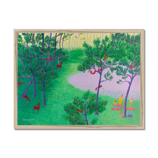 Yogamorgen ingelijste print